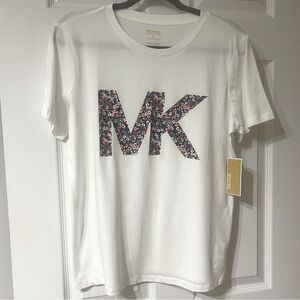 NWT Michael Kors Tee w/ Floral Logo M